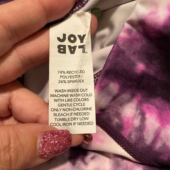 JoyLab High Waist Purple Tie Dye Leggings - Picture 5 of 7